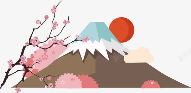 富士山png免抠素材_新图网 https://ixintu.com 富士山 旅游 日本 樱花 美丽的富士山