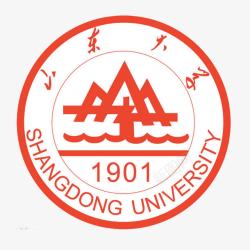 机动车标徽红色圆环醒目山东大学标徽高清图片