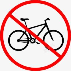 紧急提醒禁止骑自行车图标高清图片