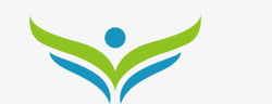 蓝绿色logo蓝绿色人文环保图标高清图片