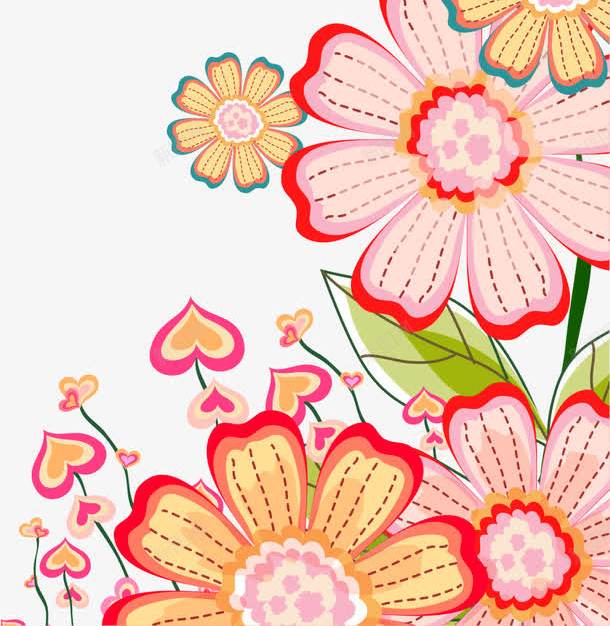 抽象花朵png免抠素材_新图网 https://ixintu.com AI 卡通 手绘 抽象 线条 花卉 花朵 花边 藤蔓 鲜花