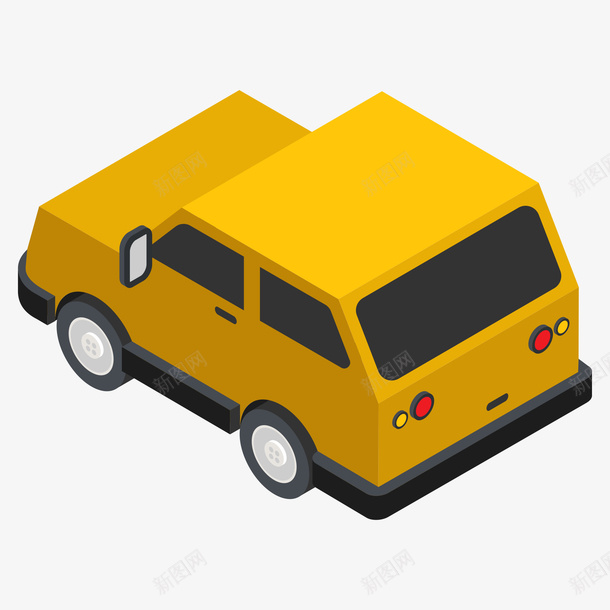 卡通手绘黄色的小汽车png免抠素材_新图网 https://ixintu.com 3D卡通立体小汽车 创意 动漫动画 手绘 简约 黄色