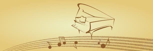 简约音乐名片背景bannerjpg设计背景_新图网 https://ixintu.com 乐符 简笔画钢琴 钢琴