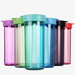多种颜色透明水杯素材