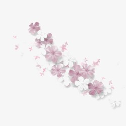 清新的白色小花粉色花朵装饰高清图片