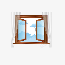 质感细线框灰色窗户风光元素高清图片