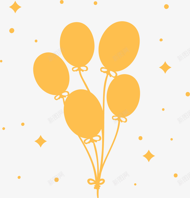 儿童节漂浮的黄色气球png免抠素材_新图网 https://ixintu.com 一串气球 儿童节 漂浮的气球 童趣 纯色气球 黄色气球