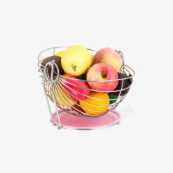 不锈钢网状盆尚合不锈钢水果篮摇摆沥水果盆高清图片