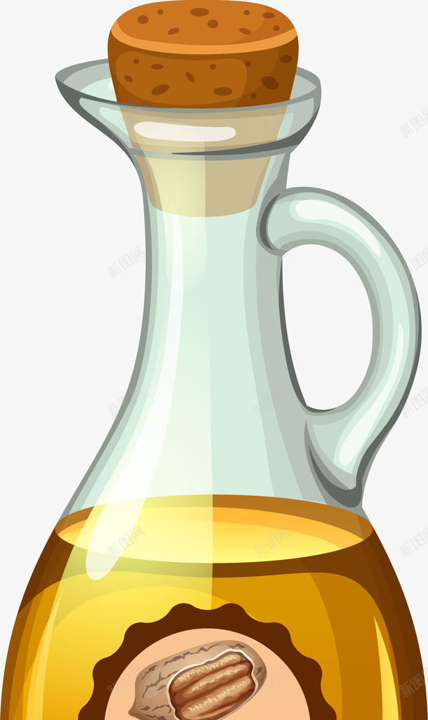 质感瓶子png免抠素材_新图网 https://ixintu.com 卡通可爱 彩色底纹 玻璃瓶 矢量图案 质感瓶子 食用油