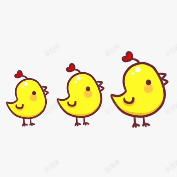 黄色卡通小鸡造型png免抠素材_新图网 https://ixintu.com 卡通 小鸡 造型 黄色