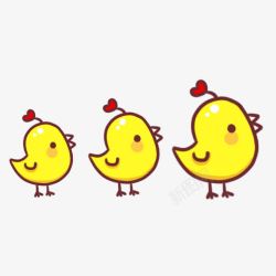 小鸡在造型黄色卡通小鸡造型高清图片
