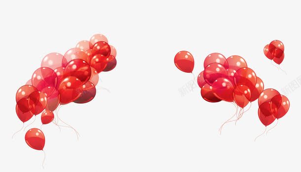 飞翔的红色气球png免抠素材_新图网 https://ixintu.com 一堆气球 免抠气球 气球 红色气球 飞翔的气球