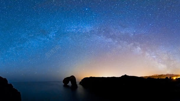 唯美自然山水的夜空星空jpg设计背景_新图网 https://ixintu.com 夜空 山水 星空 自然