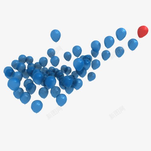 放飞气球png免抠素材_新图网 https://ixintu.com 卡通有趣 国庆节 放飞 欢度时光 蓝色气球 装饰效果