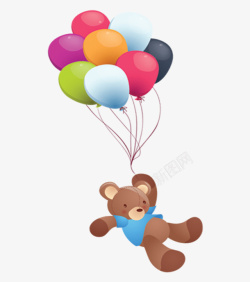 精美玩件唯美精美卡通可爱小熊玩气球高清图片