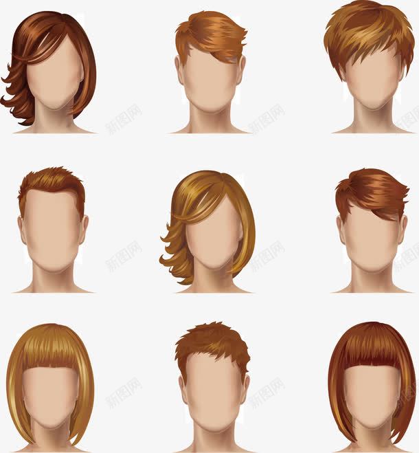 人物金色头发模板png免抠素材_新图网 https://ixintu.com 人物 发型 发型模板 头像 头发 头发丝 金发