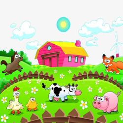 农场小动物卡通农庄高清图片