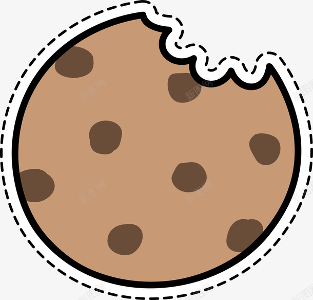 简约手绘饼干贴纸png免抠素材_新图网 https://ixintu.com 卡通贴纸 卡通饼干 手绘 时尚潮流 甜蜜 食物 饼干