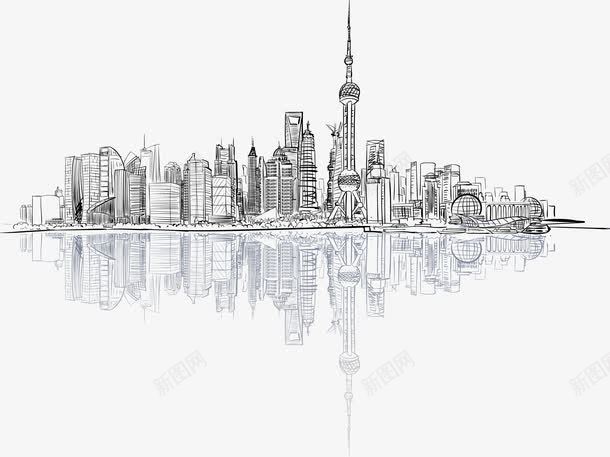 抽象线条上海外滩png免抠素材_新图网 https://ixintu.com 上海 上海外滩 城市 城市现代上海 外滩 建筑 抽象 抽象线条 线条