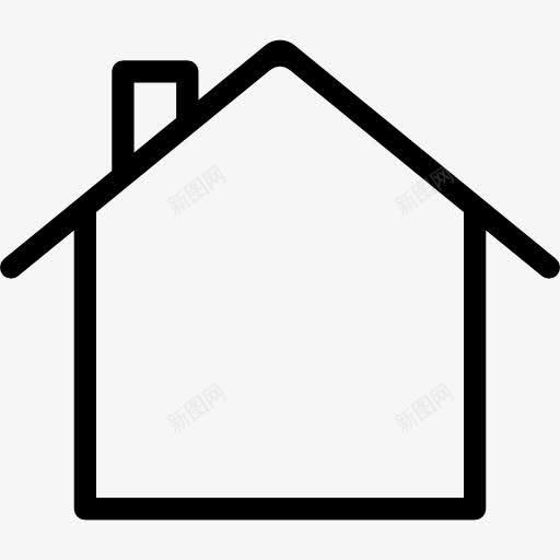 房子的轮廓图标png_新图网 https://ixintu.com 家居 家的轮廓 建筑 房子 房屋