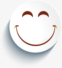 立体表情3D立体白色圆脸卡通大笑表情高清图片