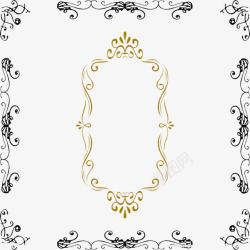 镜子图案欧式镜子花纹边框元素图案高清图片
