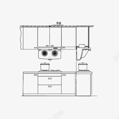 简笔画厨房图标图标