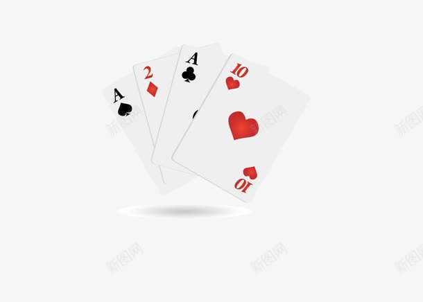 4张扑克牌png免抠素材_新图网 https://ixintu.com 扑克 扑克牌 棋牌 游戏