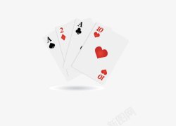 扑克牌游戏4张扑克牌高清图片