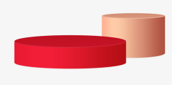 3D家具展示3D立体红色圆形立体图形高清图片