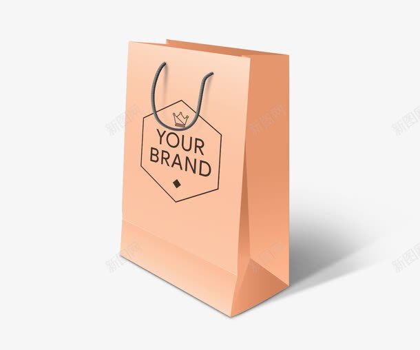 可换logo的纸袋图标png_新图网 https://ixintu.com VI手册 VI设计 手提袋 购物袋
