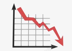 矢量业绩下滑手绘图表箭头高清图片