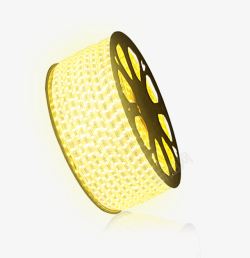 黄色发光LED高亮灯带素材