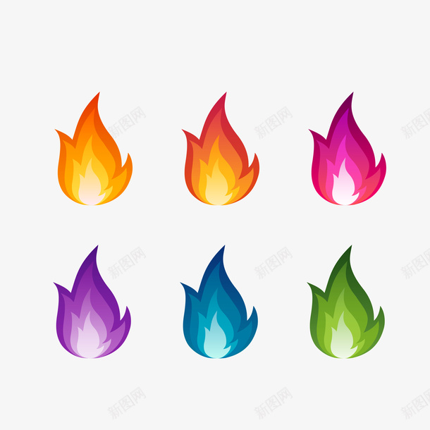 彩色火焰图标png_新图网 https://ixintu.com 图标 彩色 火 火焰 火焰喷射