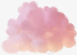 棉花糖手绘粉色云朵高清图片