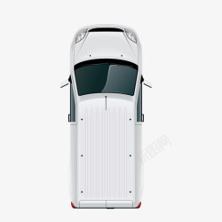 小车装饰俯视白色汽车高清图片