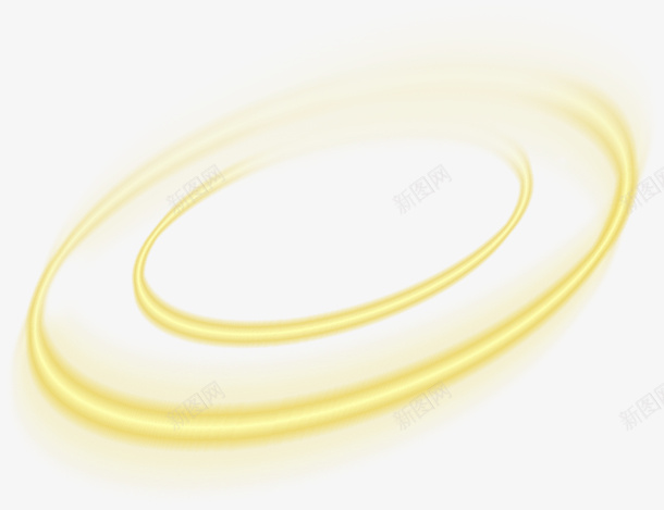 黄色圆圈光效效果元素png免抠素材_新图网 https://ixintu.com 光效 免抠PNG 圆圈 效果元素 黄色