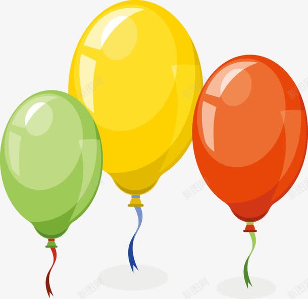 五颜六色的气球插图png免抠素材_新图网 https://ixintu.com 气球 热气球