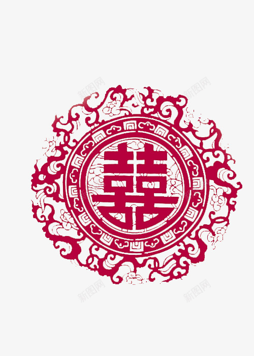 中国传统喜字窗帘png免抠素材_新图网 https://ixintu.com 中式婚礼 中式婚礼背景 婚礼背景 展板 广告 影楼 插图 活动 装饰 视频