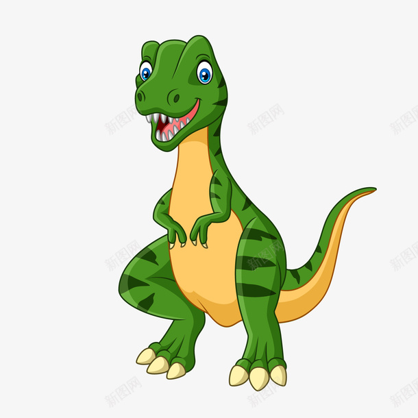 绿色卡通恐龙png免抠素材_新图网 https://ixintu.com 卡通动物 卡通恐龙 绿色恐龙 背景装饰