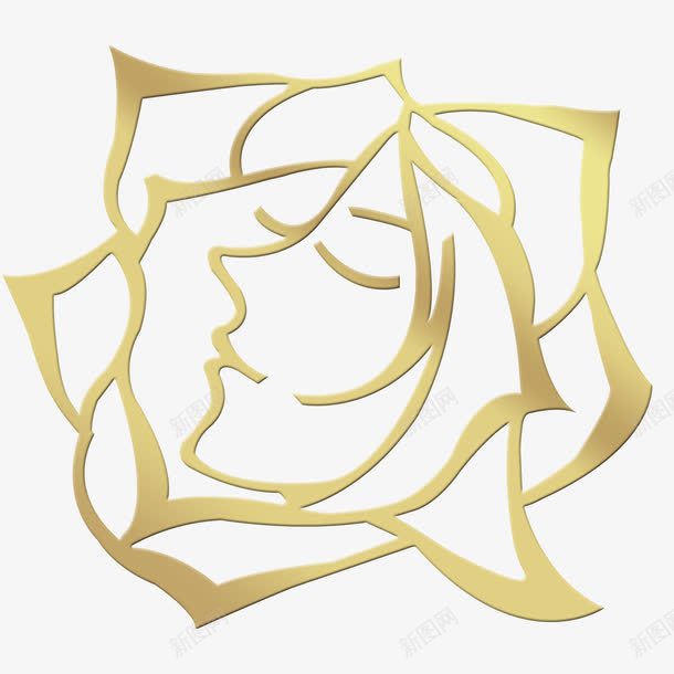 减肥logo美女花朵图标png_新图网 https://ixintu.com 减肥logo 减脂 好看 瘦身 简约 美体 美女 自信 花朵 黄色