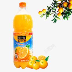 瓶装橙汁素材美汁源橙汁高清图片