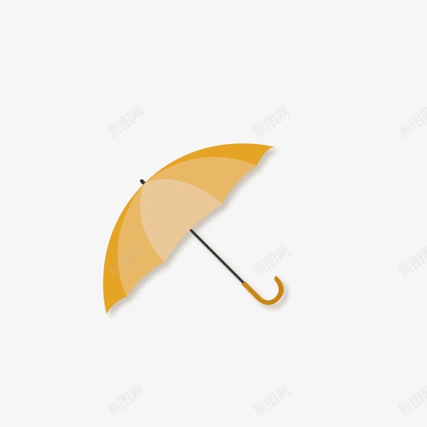 黄色小雨伞矢量图eps免抠素材_新图网 https://ixintu.com 下雨 抗洪 挡雨 雨伞 矢量图