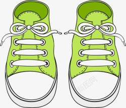 可爱鞋子ui设计卡通绿色鞋子图高清图片