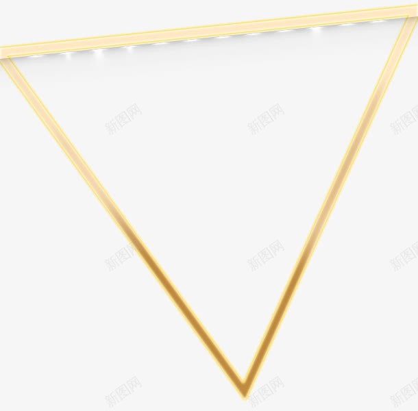 金色三角形相框png免抠素材_新图网 https://ixintu.com 三角形 相框 简约 金色