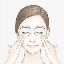 眼部按摩png免抠素材_新图网 https://ixintu.com 卡通 女孩 手法 手绘 护理 眼膜 眼镜 眼霜