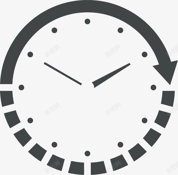 顺时针箭头图标png_新图网 https://ixintu.com 回旋箭头 图标 时钟 时钟刻度 时间 时间盘 钟表 顺时针 顺时针箭头