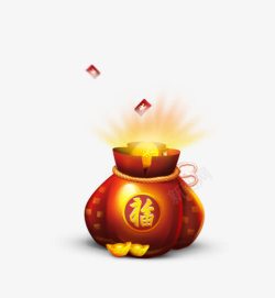 大小福袋钱袋元宝图片福袋高清图片