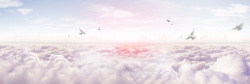 风景大气磅礴大气云海壮观背景海报高清图片