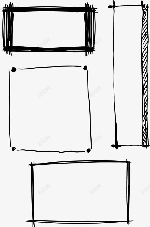 手账边框png免抠素材_新图网 https://ixintu.com 商务手账 手绘 手账素材 手账边框 矢量素材